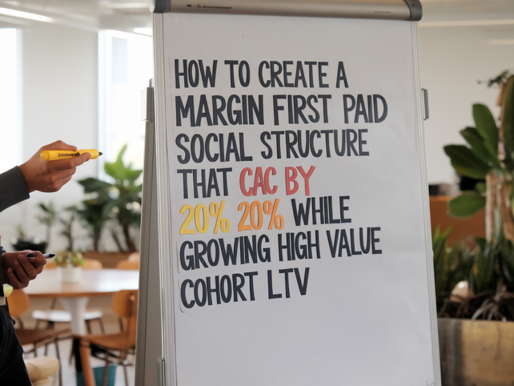 How to create a margin-first paid social structure that cuts CAC by 20% while growing high-value cohort LTV