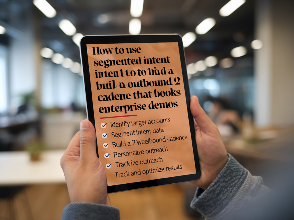 How to use segmented intent data to build a 2-week outbound cadence that books enterprise demos